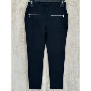 Rag & Bone Pants Womens 0 Black Side Zipper Slim Cotton Stretch Crop Office Work